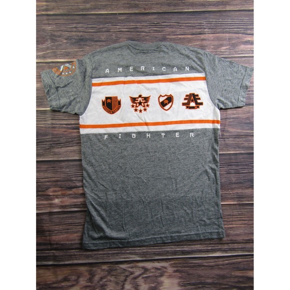 American Fighter Mens Size Small Gray Orange Training T Shirt UFC MMA Gym - Picture 6 of 6